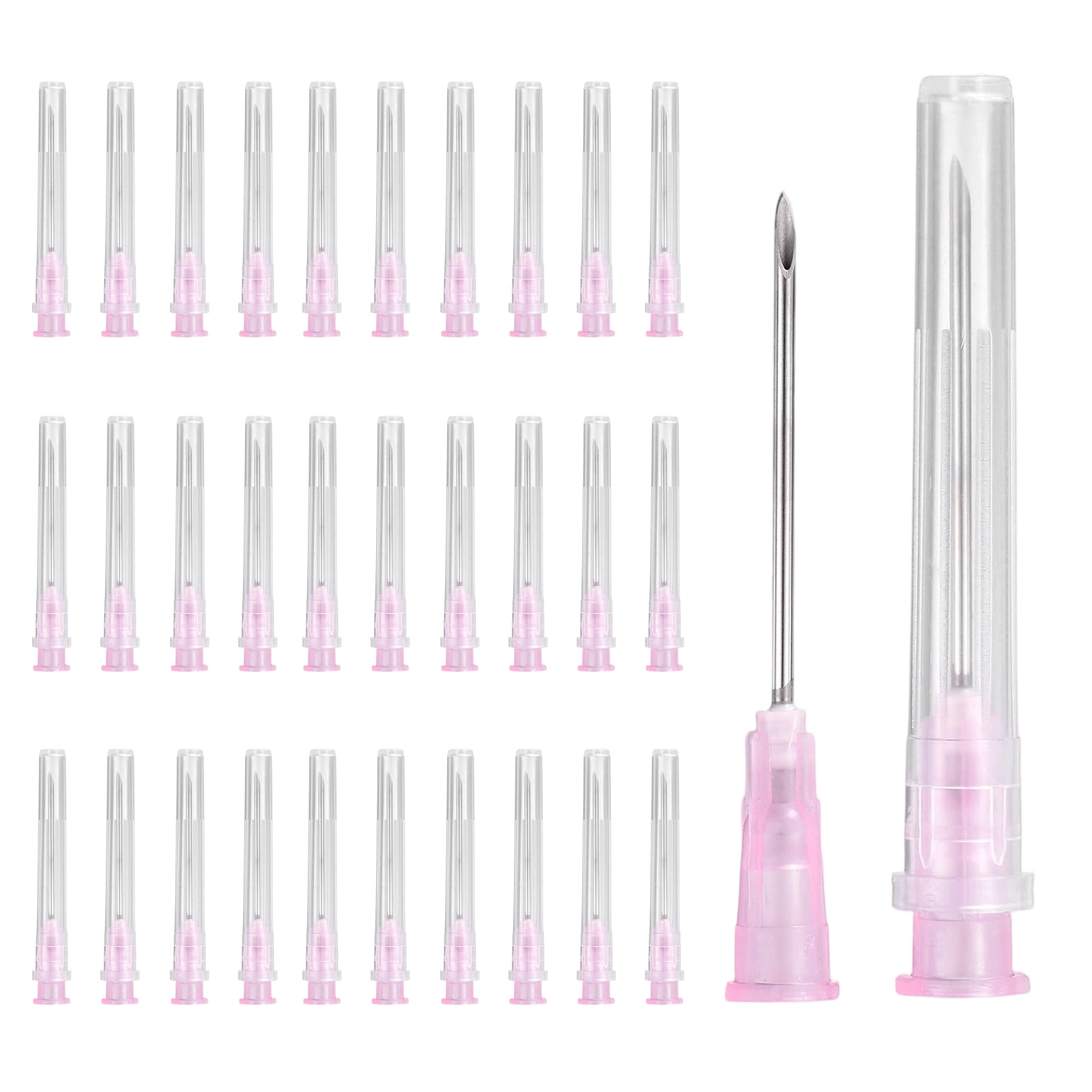 Uxcell 100 Pack Dispensing Needle 18 Gauge 1.3 Inch, Luer Lock Lab ...