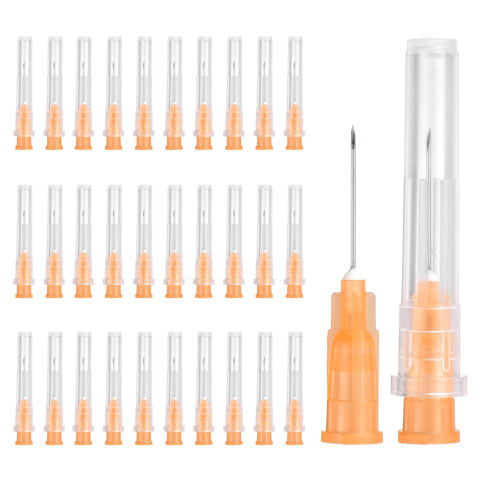 Uxcell 100 Pack Dispensing Needle 25 Gauge 0.6 Inch, Luer Lock Lab ...