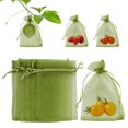 thumbnail image 1 of Uxcell 100 Pack Fruit Protection Bags - 4x6 Inch Fruit Netting Bags with Drawstring Apply to Plants(Army Green), 1 of 7