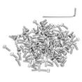 thumbnail image 1 of Uxcell 100 Pack Hex Socket Head Cap Screws Bolts, M2x6mm 304 Stainless Steel Socket Drive Machine Screws Bolts with Wrench, Full Threaded, Silver, 1 of 7