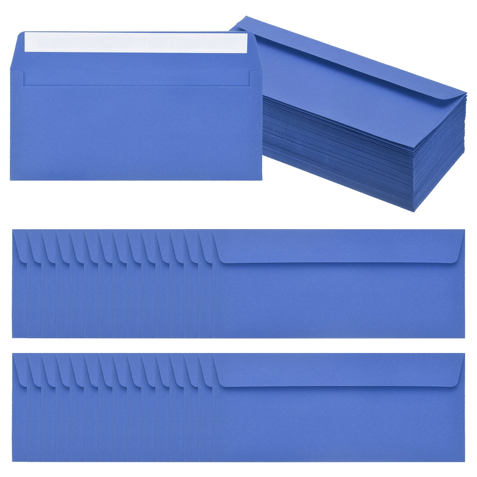 Uxcell 100 Pack Light Sky Blue #10 Business Envelopes, Colored Self Seal Letter Size