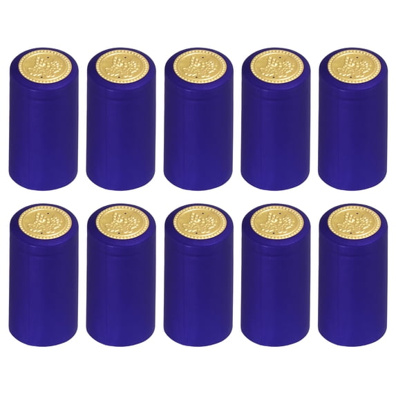 Uxcell 100 Pack Heat Shrink Wine Bottle Caps, 1.18" Wine Shrink Wrap Sleeves Cap, Blue