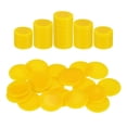 thumbnail image 1 of Uxcell 100 Pack Plastic Poker Chips, 1.5 Inch Mini Bingo Chips Learning Counters Counting Counters Disks Markers Opaque Game Tokens for Game Play Math Counting, Yellow, Pattern, 1 of 7
