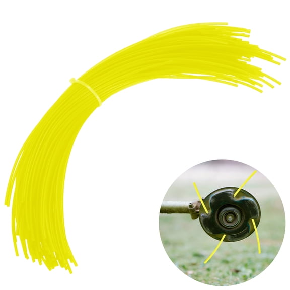 Uxcell 100-Pack Pre-Cut Trimmer Line, 0.095 Inch x 12 Inch Round Nylon String, Replacement Line for Trimming Grasses and Weeds [Yellow]