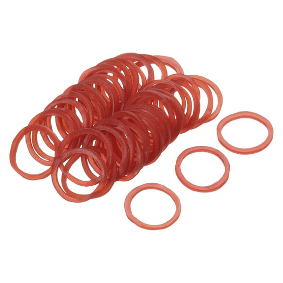 Uxcell 100 Pack Rubber Band Stretchable Rubber Elastic Band Red 20mm x 1.4mm Hair Rubber Bands for Home Office