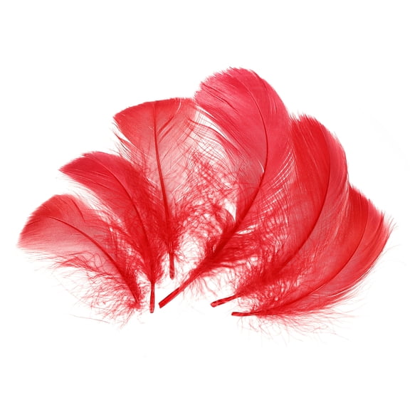 Uxcell 100 Pack Scarlet Craft Feathers, 3-6 Inch Colored Feathers for Crafting, Fluffy Feather Bulk for DIY Crafts, Dream Catcher Supplies, Wedding Party Decoration