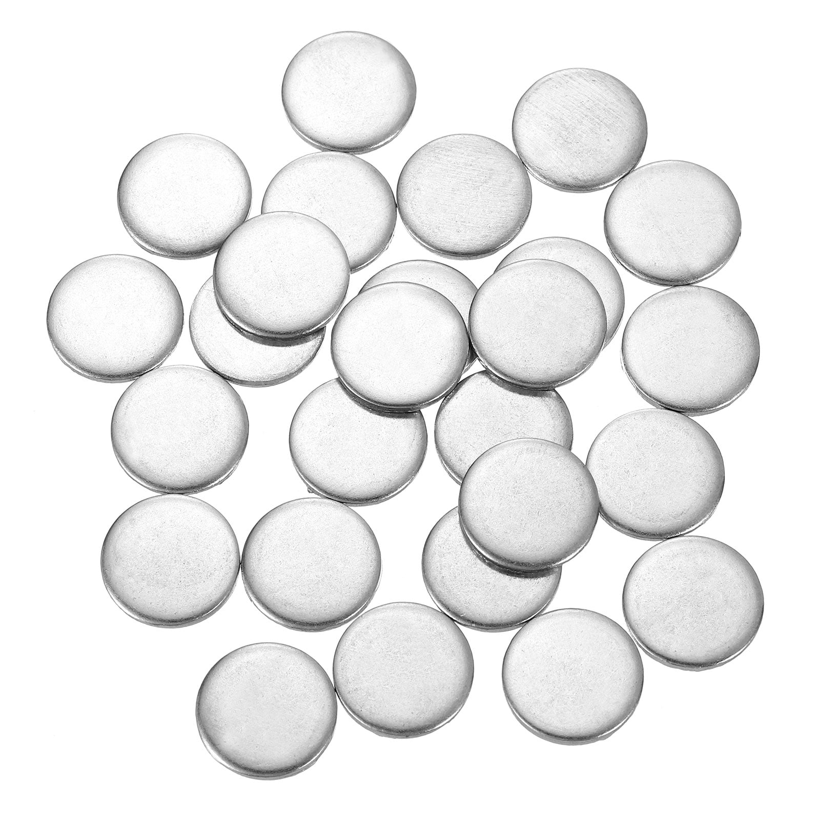 Lot De 100 Disques Ronds En Acier Inoxydable - Diamètre 15/32" (environ 12mm), épaisseur 1mm