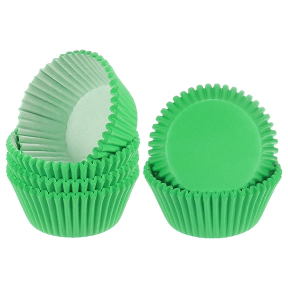 Uxcell 100-Pack Standard Cupcake Liners for Baking, Greaseproof Cupcake Wrappers for Wedding/Birthday/Party/Christmas[Green]