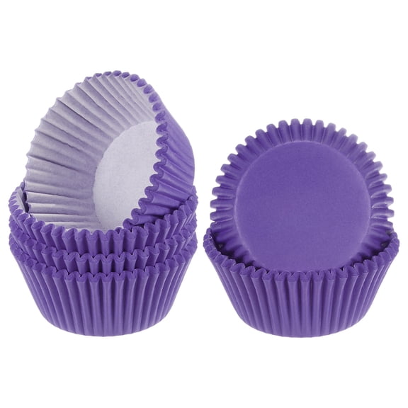 Uxcell 100-Pack Standard Cupcake Liners for Baking, Greaseproof Cupcake Wrappers for Wedding/Birthday/Party/Christmas[Purple]