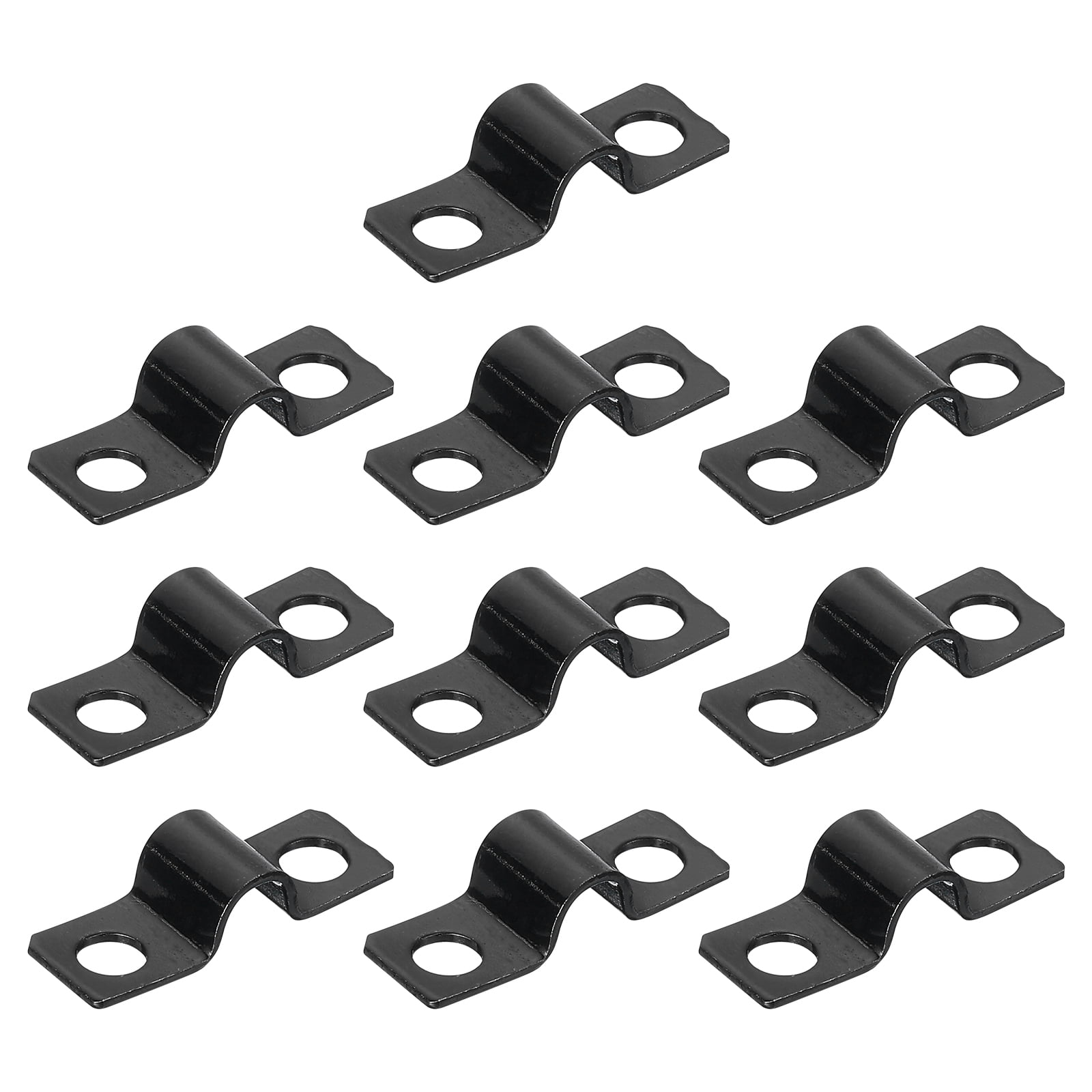 Uxcell 100 pack U-Shaped Pipe Clamp, 1/4 inch 2 Hole U-Tube Strap