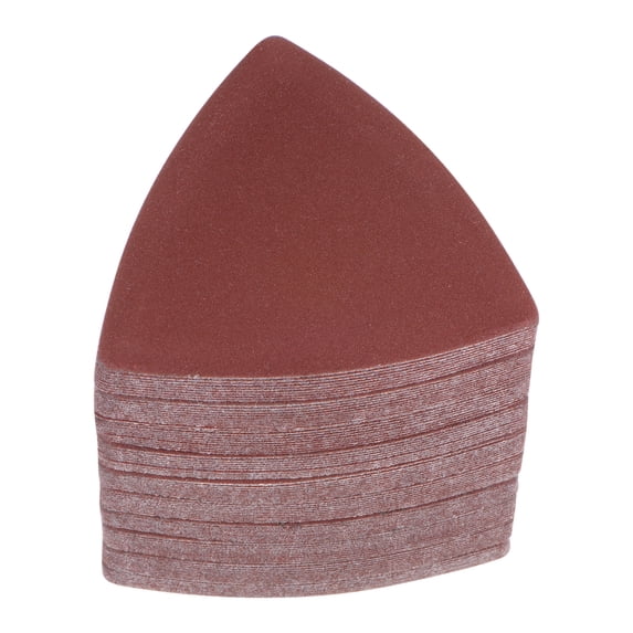 Uxcell 100 Packs 320 Grits 80mm Aluminum Oxide Triangular Hook & Loop Sandpapers Sanding Pads