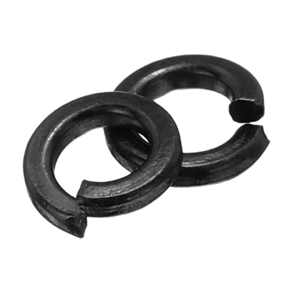 Uxcell 100 Pcs #10 Split Lock Washer, Spring Lock Washer Carbon Steel Split Locking Ring Black Oxide for Screws Bolts Furniture Home Applications, Black
