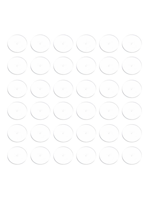 100 Pcs 12 mm Silicone Earring Back Stoppers Clear Disc Pads