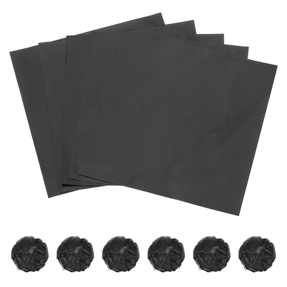 Uxcell 100 Pcs 3.5 x 3.5 Inch Square Aluminum Foil Candy Wrappers, Black