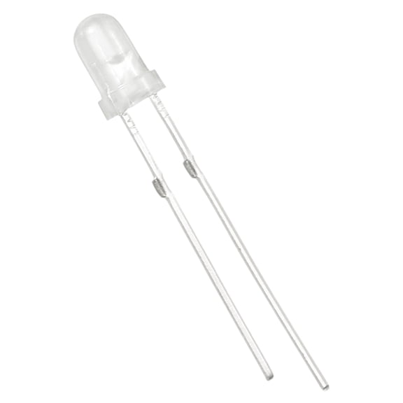 Uxcell 100 Pcs 3mm White LED Diode Lights Round Transparent DC 3V High Brightness Lighting Bulb Lamps for Electronics Components Light Emitting Diodes(Blinking White)