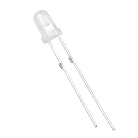 Uxcell 100 Pcs 3mm White LED Diode Lights Round Transparent DC 3V High Brightness Lighting Bulb Lamps for Electronics Components Light Emitting Diodes(Blinking Blue)