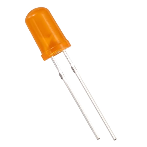 Uxcell 100 Pcs 5mm Orange LED Diode Lights Round Transparent DC 2V High Brightness Lighting Bulb Lamps for Electronics Components Light Emitting Diodes(Blinking Orange)
