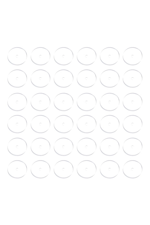 100 Pcs 7 mm Silicone Earring Back Stoppers Clear Disc Pads