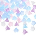 thumbnail image 1 of Uxcell 100 Pcs Acrylic Frosted Flower Beads Trumpet Flower Beads, Multicolored, 1 of 6