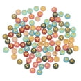 thumbnail image 1 of Uxcell 100 Pcs Acrylic Letter Beads, 4x7mm Colorful Round Alphabet Beads with Golden Letter A, Flat Alphabet Spacer Beads for Jewelry Making Bracelets Necklaces, 1 of 6