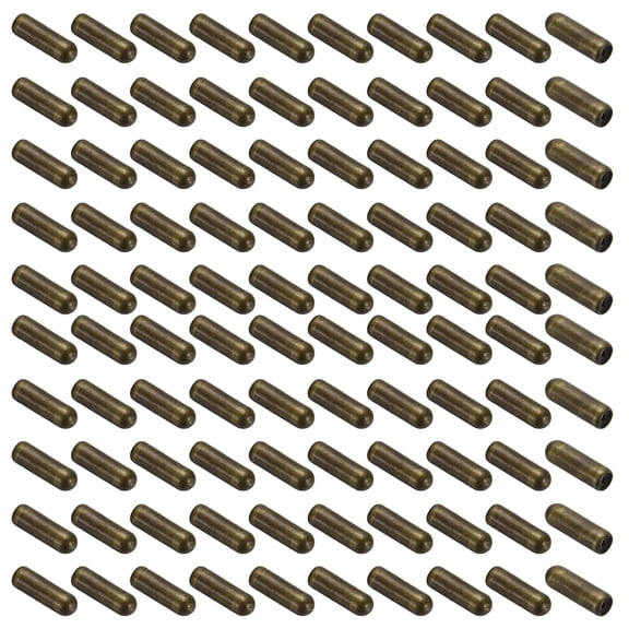 Uxcell 100 Pcs Brooch Pin End Cap, 10mm Brass Brooch Pin Stoppers Lapel End Cap Locking Backing for DIY Jewelry Making Accessories, Bronze