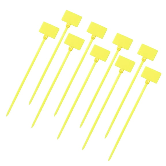 Uxcell 100 Pcs Cable Label Marker Tags, Nylon Cable Zip Tie Tags 8.7 Inch Writable Self-Locking Wire Labels Zip Ties for Organization Marking, Yellow