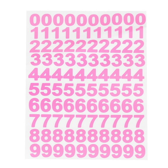Uxcell 100 Pcs Glow in the Dark Number Decals Decor, Pink Luminous Adhesive Wall Stickers, 3D Glowing Stickers for Ceiling Bedroom Bedding Room Decoration