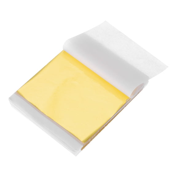 Uxcell 100 Pcs Gold Leaf Sheets 5.5" x 5.5" Foil Sheets for Crafts Champagne Gold