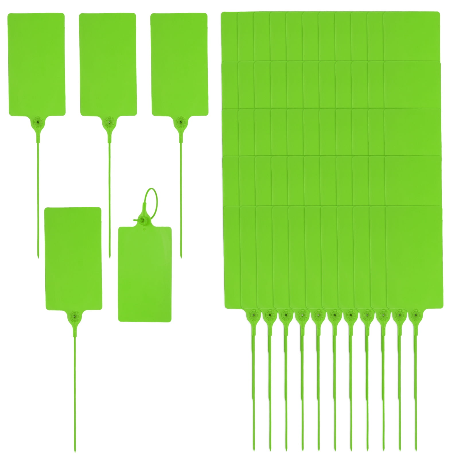 Uxcell 100 Pcs Hanging Tags, 3 inch Plastic Labels for Shipping Identification, Green