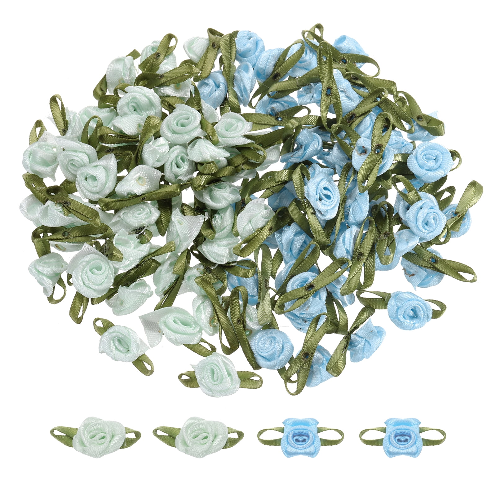 Light Green Ribbon Roses Uxcell 100 Pcs Light Blue/Light Green Ribbon Roses 5/8