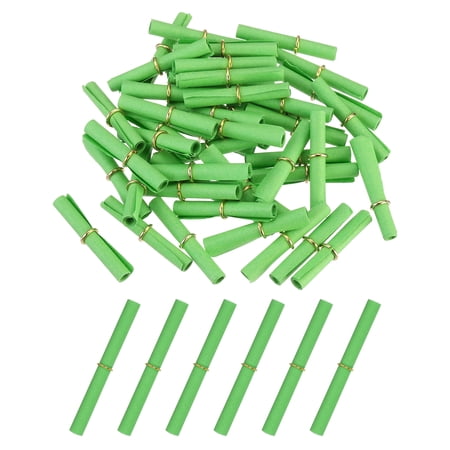 Uxcell 100 Pcs Mini Message Paper Scrolls, 7x14cm Mini Lucky Wishing Valentine Vintage Message Paper Scroll for Write Party Birthday Decor, Light Green