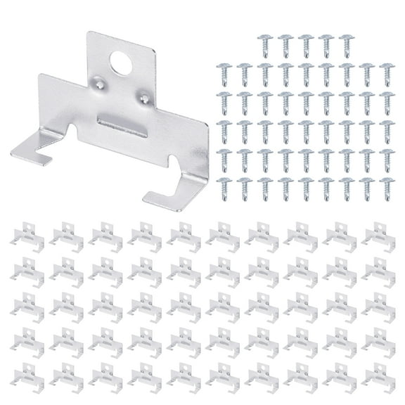 Uxcell 100 Pcs Recessed Light Clips, 1.5" x 0.45" Metal Can Recessed Light Housing