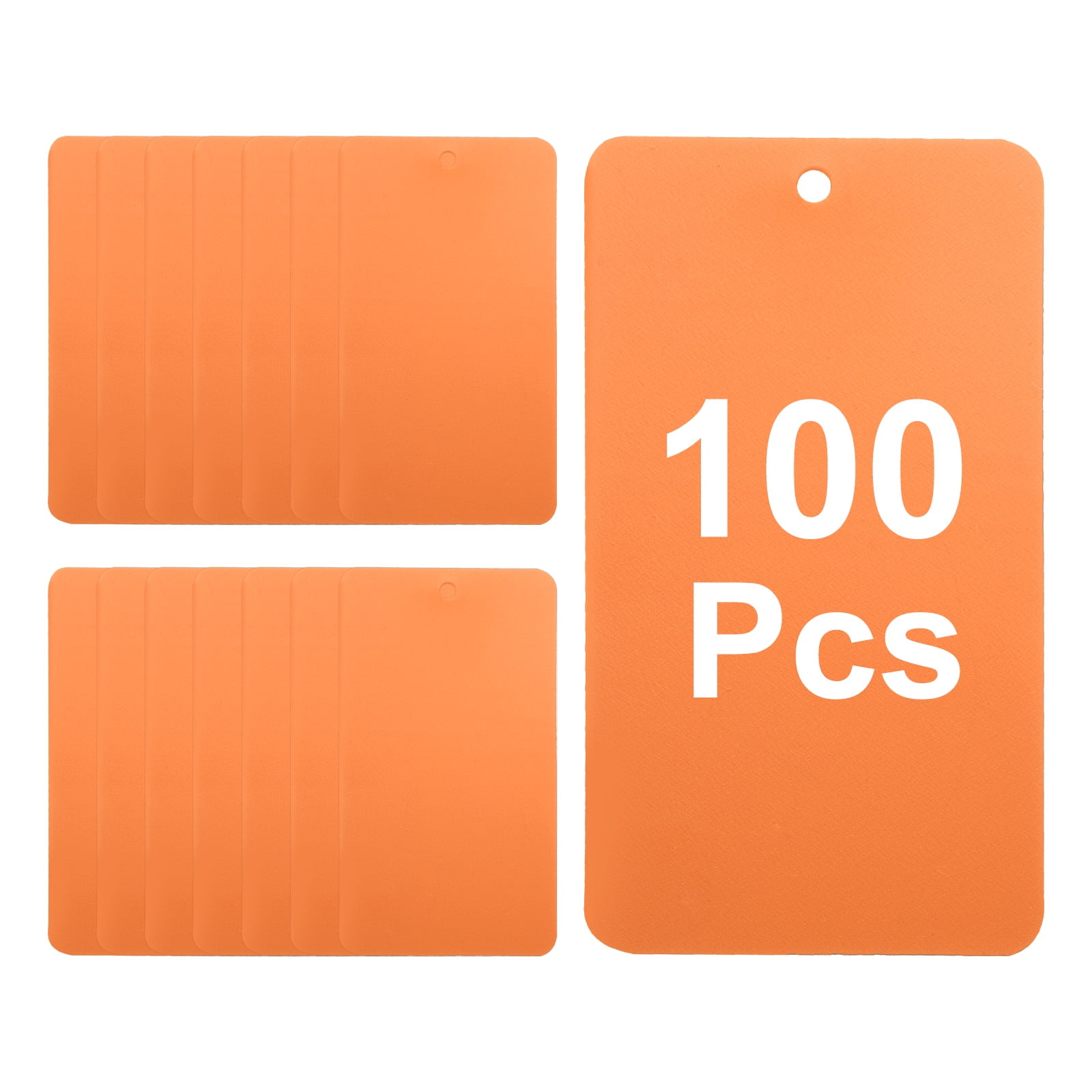 Orange Racking Tag 100Pcs Orange Plastic Shipping Tags, 3.5