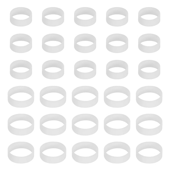 Uxcell 100 Pcs Silicone Rubber Bands, 0.39"/0.47" Small Rubber Bands Thick Rings Strong Elastic Wraps Cable Ties Non-Slip for Cord Wrapping Wallet Cash, White
