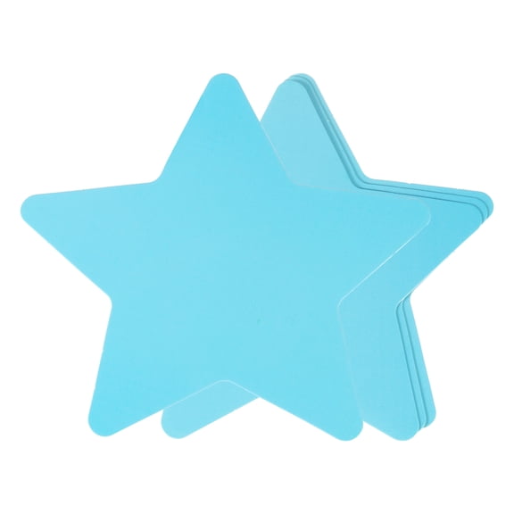Uxcell 100 Pcs Star Cutouts, 3.9 x 3.9 Inch Star Shaped Paper Cards for DIY Projects, Classroom Decor Bulletin Board, Light Blue