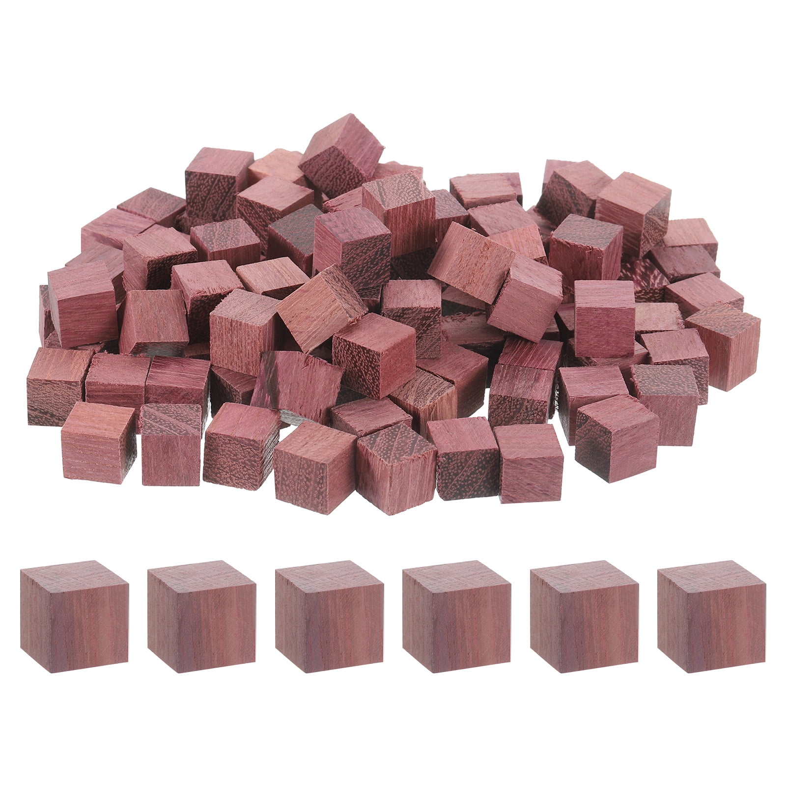 Ca. Less Blocks Uxcell 100 Pcs Wooden Blocks, 0.39 Inch Unfinished Wooden Blocks for ...