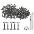 thumbnail image 1 of Uxcell 100 Sets Leather Rivets 9mm x 16mm Metal with 3 Setter Tools for Craft, Gunmetal, 1 of 6