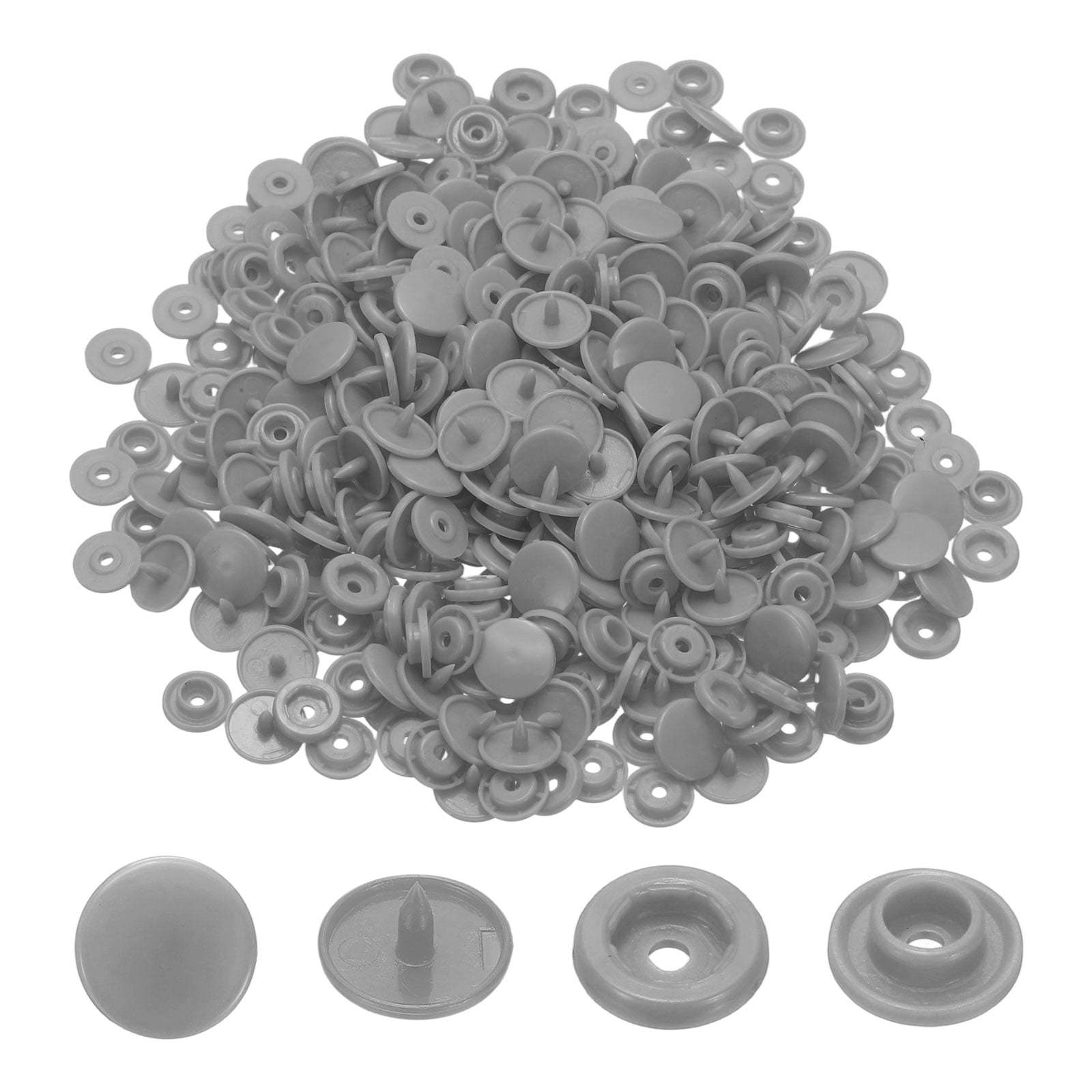 Uxcell 100 Sets T5 Resin Plastic Snaps, Glossy Round Resin Fasteners No ...