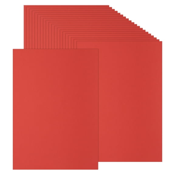 Uxcell 100 Sheets Colored Cardstock Paper, A4 Size 250GSM Thick Card Stock for DIY Crafts Scrapbooking, Bright Red