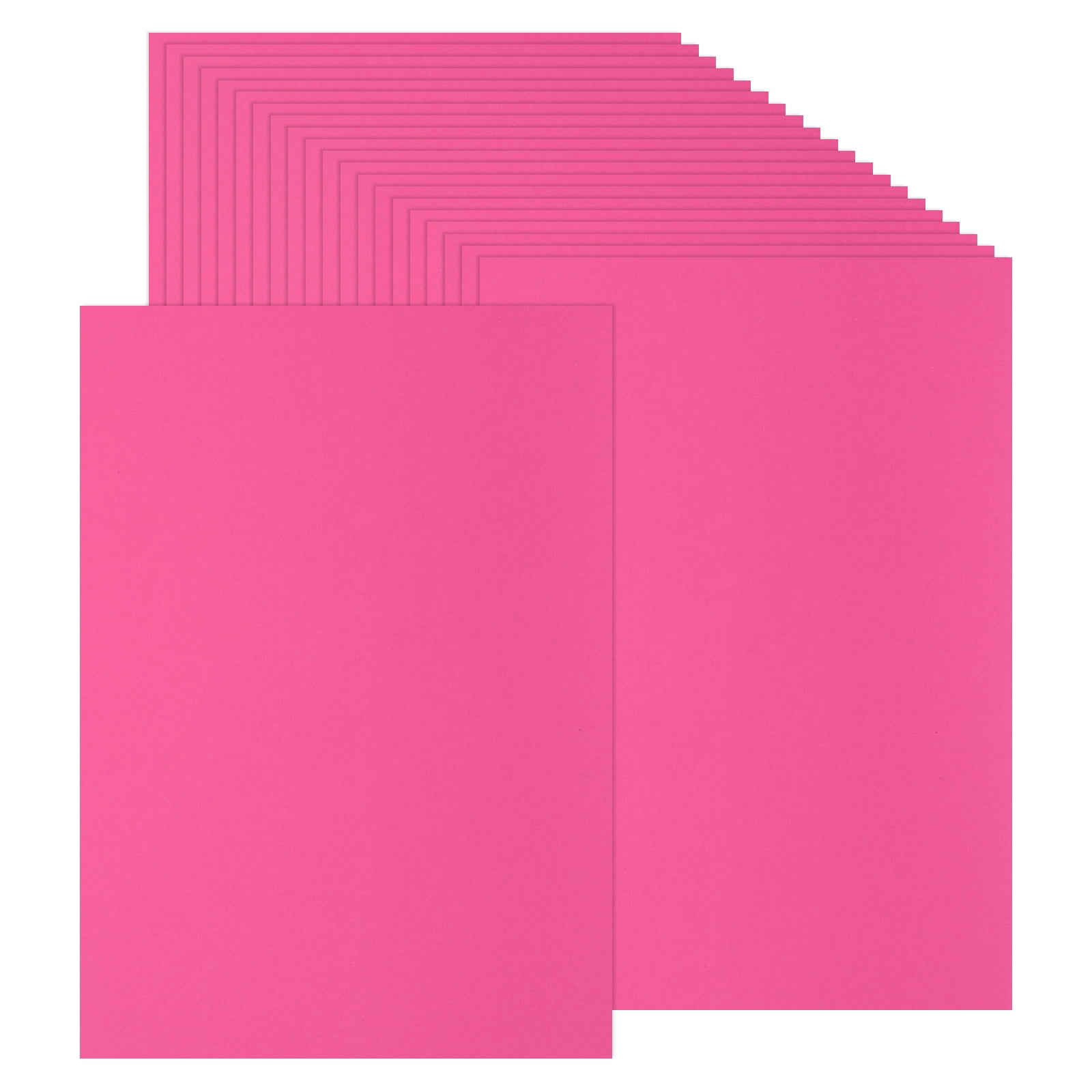 Uxcell 100 Sheets Colored Cardstock Paper, A4 Size 250GSM Thick Card Stock for DIY Crafts Scrapbooking, Dark Pink