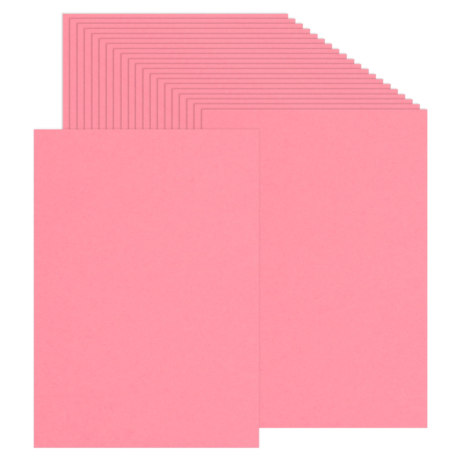 Uxcell 100 Sheets Colored Cardstock Paper, A4 Size 250GSM Thick Card Stock for DIY Crafts Scrapbooking, Pink