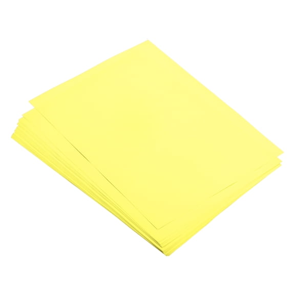 Uxcell 100 Sheets Colored Copy Paper 11.8x7.9 Inch A4 Printer Paper 80gsm Fluorescence Yellow for Office Printing, Document Copying, Invitations, Forms, Art Projects