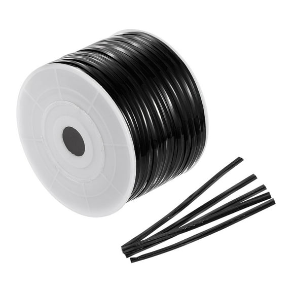 Uxcell 100 Yards Metallic Twist Ties, Bread Bag Twist Ties for Packaging Cake Candy Coffee Treat Bags, Black