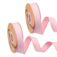 thumbnail image 1 of Uxcell 100 Yards x 1" Christmas Striped Ribbon, Pink and White Ribbon Candy Cane Ribbon Roll Wrapping Ribbon, 1 of 6