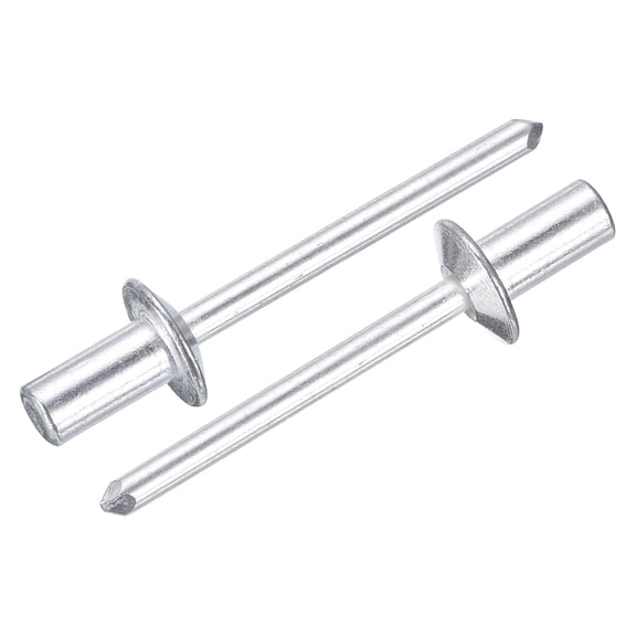 Uxcell 100 pack 3/16"x3/8" Aluminum Closed End Dome-Head Blind Rivets, Silver