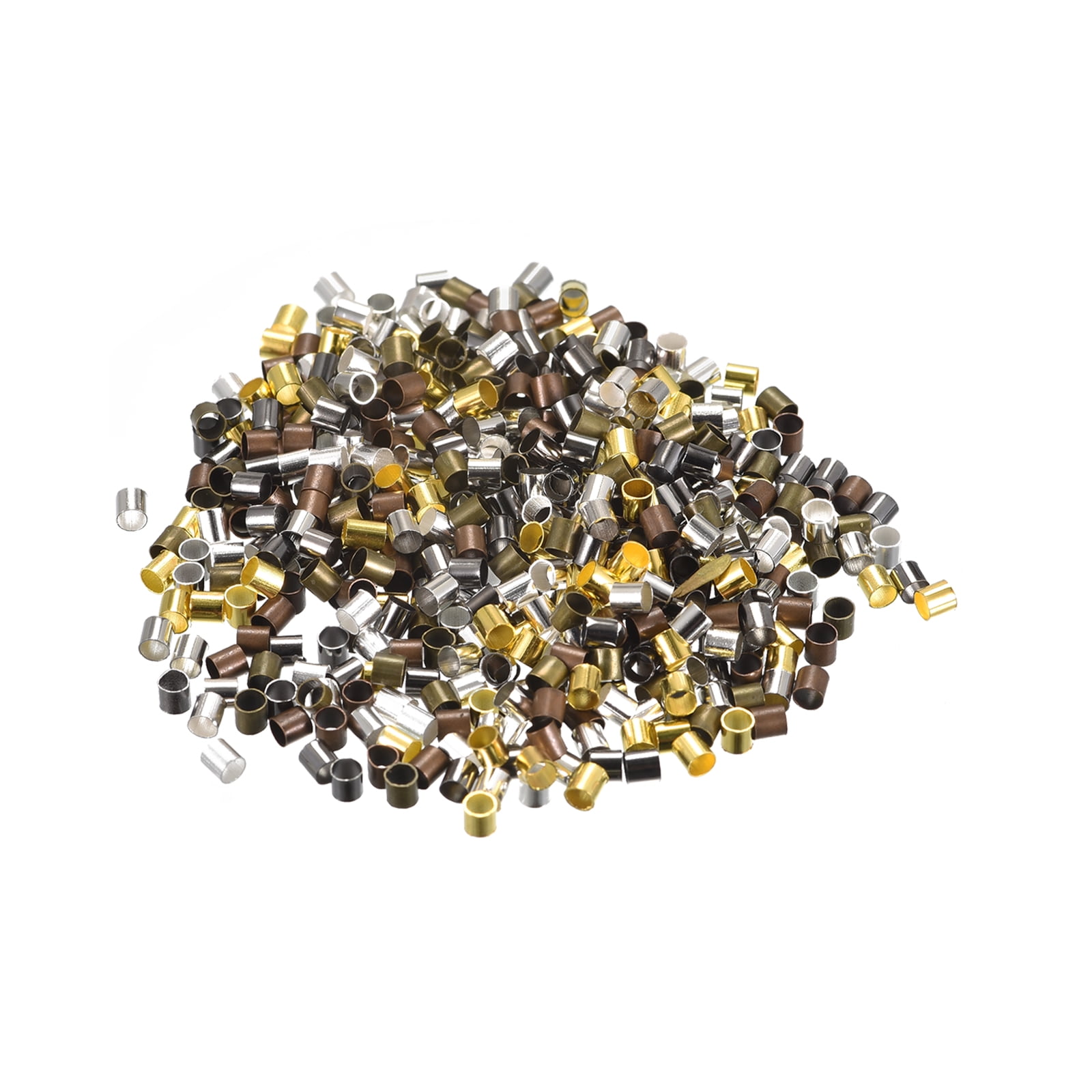 Crimp Tube Uxcell 1000 Pack 2x2mm Crimp Tube Beads Making Crimp End Spacer Bead ...