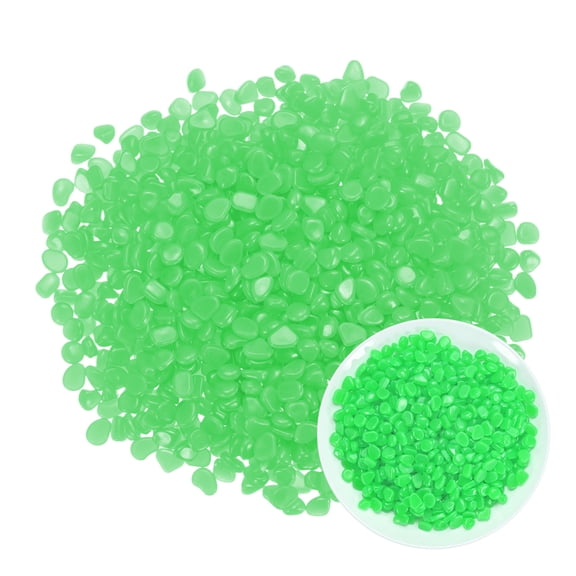 Uxcell 1000-Pack Glow in the Dark Rocks, 0.31"-0.43" Resin Outdoor Garden Decorations Luminous Pebbles Stones [Cyan]