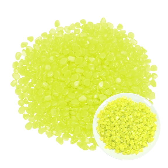 Uxcell 1000-Pack Glow in the Dark Rocks, 0.31"-0.44" Resin Outdoor Garden Decorations Luminous Pebbles Stones [Yellow]