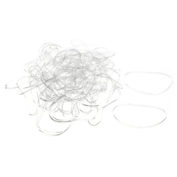 Uxcell 1000 Pack Rubber Band Stretchable Rubber Elastic Band Clear 48mm x 2mm Hair Rubber Bands for Home Office