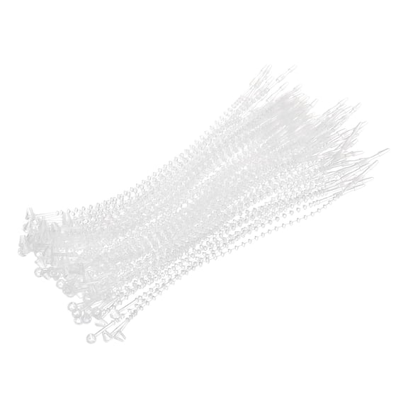 Uxcell 1000 Pcs Beaded Loop Tie Fasteners, 5 Inch Snap Lock Pin Adjustable Security Beaded Loop Tag Fastener for Paper Prices Product Gift, Transparent